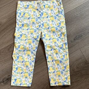Janie and Jack Yellow and Blue Floral Panta